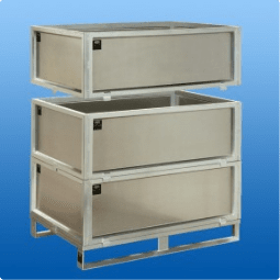 Stainless Steel Pallet With Setted Boxes-3-Times
